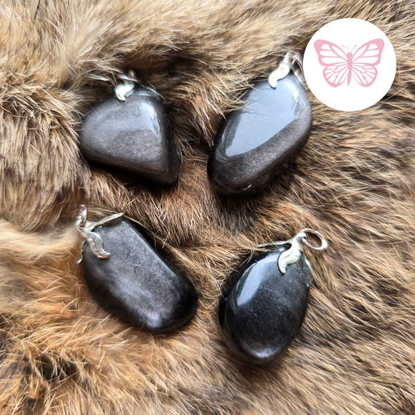 Obsidiaan goudengloed hanger
