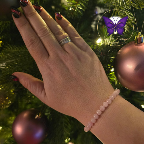 Rozenkwarts Armband 6 mm – Liefde, rust en zelfliefde